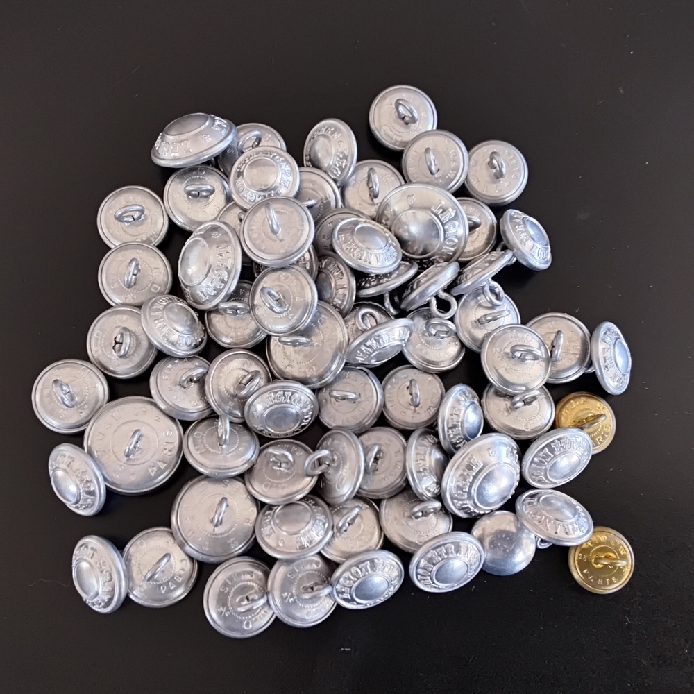 Vintage Legion Etrangere M.D. Paris Uniform Buttons Military Buttons